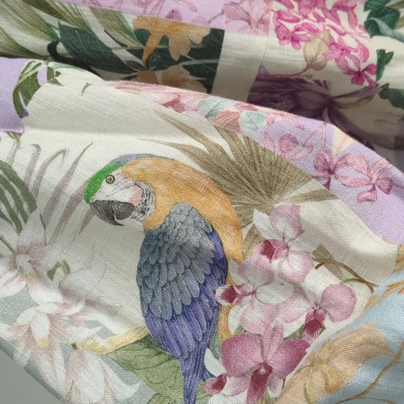 Zara Floral linen button down Spring floral Multicolor Dress blogger's favorite - Picture 5 of 10